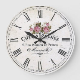 フランスのヴィンテージ ラージ壁時計