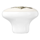 フランスのヴィンテージ（紋章の）フラ・ダ・リ セラミックノブ (側面)