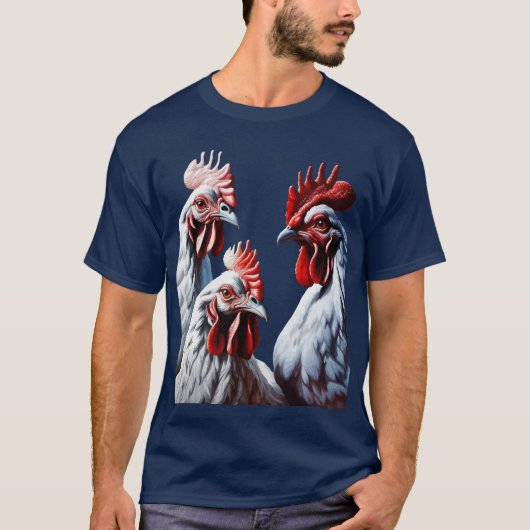 フランスの三鶏「信仰・希望・愛」カットアウト v1 tシャツ (正面)