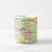 フランスの世界地図:地理愛人の コーヒーマグカップ (中央)