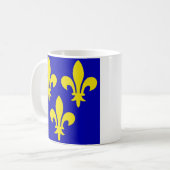 フランスの中世の旗 コーヒーマグカップ (正面左)