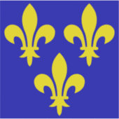 フランスの中世の旗 シール (正面)