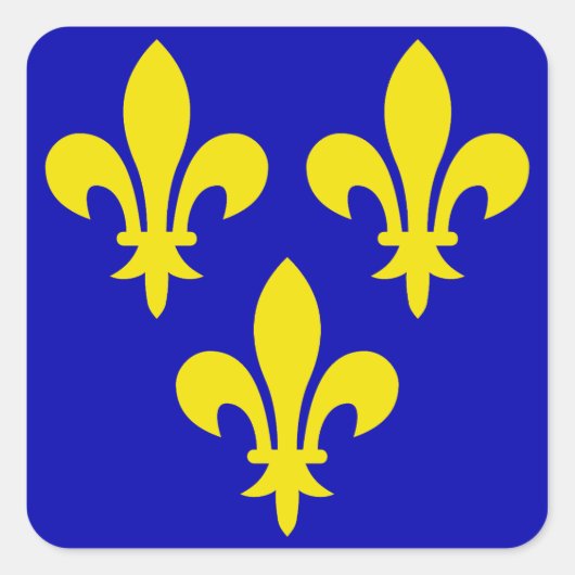 フランスの中世の旗 スクエアシール (正面)