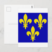 フランスの中世の旗 ポストカード (正面/裏面)