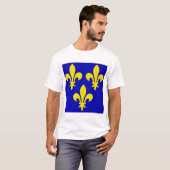 フランスの中世の旗 Tシャツ (正面フル)