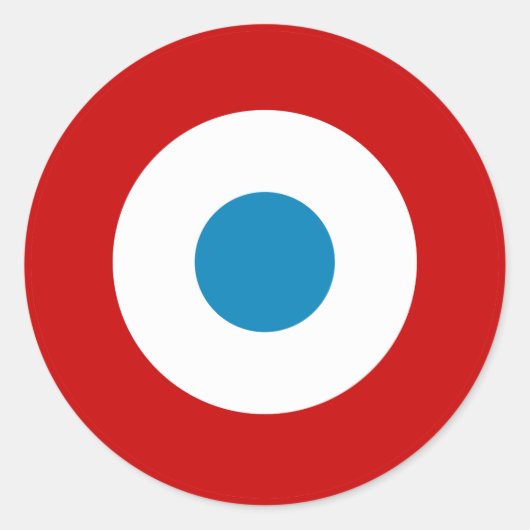 フランスの丸い国の国旗の記号アーミー軍隊a ラウンドシール (正面)