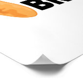 フランスの人食べのパンの痛みおもしろい ポスター (角)