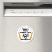 フランスの人食べのパンの痛みおもしろい マグネット (インサイチュ (食洗機))