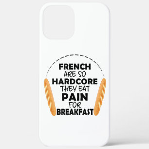 フランスの人食べのパンの痛みおもしろい iPhone 12 PRO MAX ケース