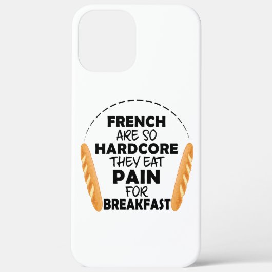 フランスの人食べのパンの痛みおもしろい Case-Mate iPhoneケース (裏面)