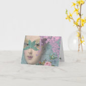 フランスの仮装 カード (黄色い花)