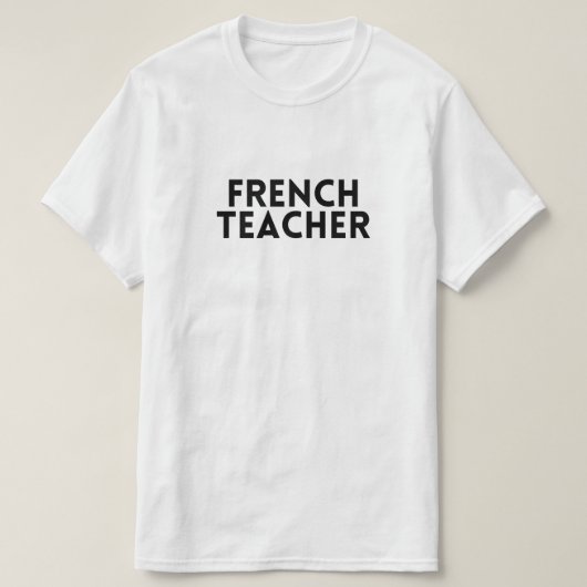 フランスの先生おもしろいブラック文字前後 Tシャツ (デザイン正面)