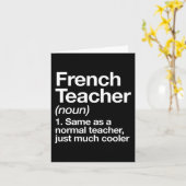 フランスの先生定義おもしろい新学期最初 カード (黄色い花)