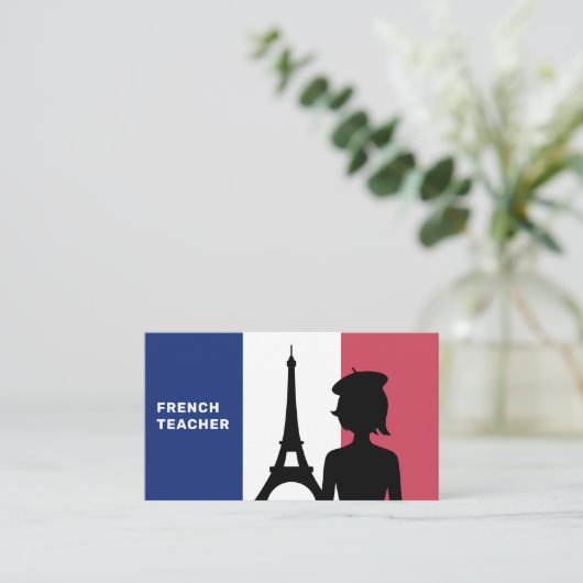 フランスの先生 名刺 (スタンド正面)