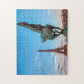 フランスの再生像オンポンドビルハケイム-パリ ジグソーパズル (縦)