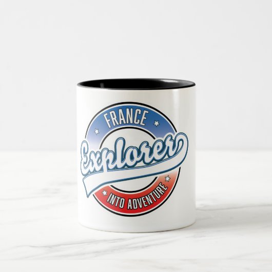 フランスの冒険への探検 ツートーンマグカップ (中央)