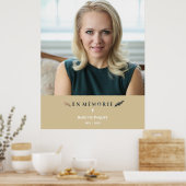 フランスの写真 ミニマルなメモリアル 愛する人へのゴールド ポスター (キッチン)