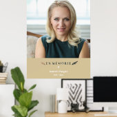 フランスの写真 ミニマルなメモリアル 愛する人へのゴールド ポスター (ホームオフィス)