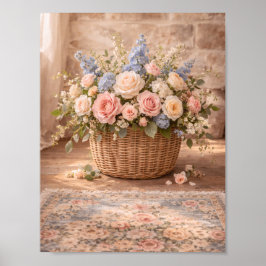 フランスの別荘風バスルームウォールアート＆デコ ポスター