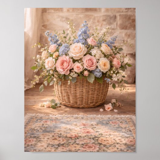 フランスの別荘風バスルームウォールアート&デコ ポスター (正面)