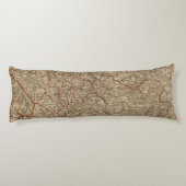 フランスの刻まれた地図 ボディピロー (裏面)