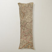 フランスの刻まれた地図 ボディピロー (正面縦)