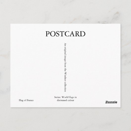 フランスの動揺してでフランスのな旗 ポストカード (裏面)