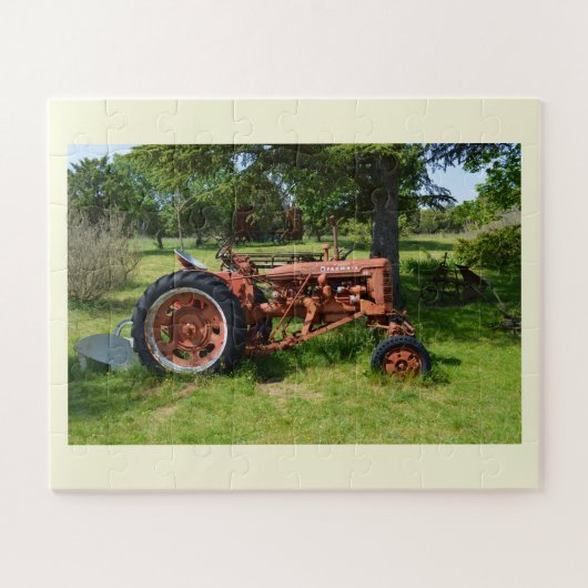 フランスの古いトラクター ジグソーパズル (横)