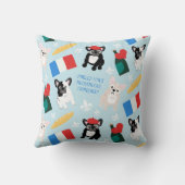 フランスの可愛いブルドッグフランスのパターン クッション (裏面)