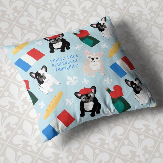フランスの可愛いブルドッグフランスのパターン クッション