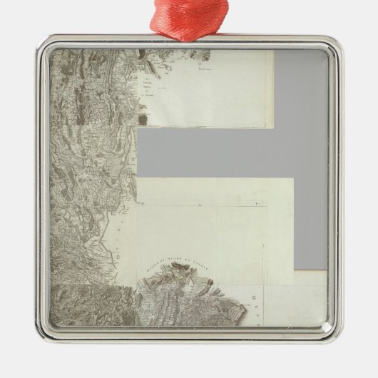フランスの合成地図4 メタルオーナメント (正面)