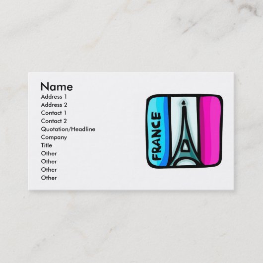 フランスの名刺 名刺 (正面)