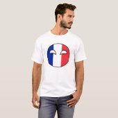 フランスの国の球 Tシャツ (正面フル)