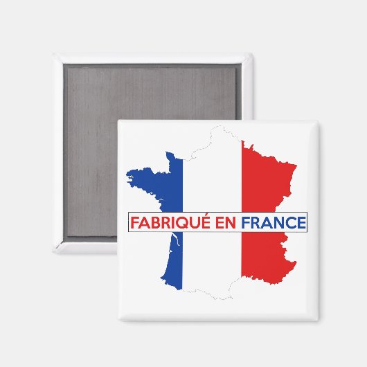 フランスの国別地図ラベルファブリケで作られる マグネット (正面/裏面)