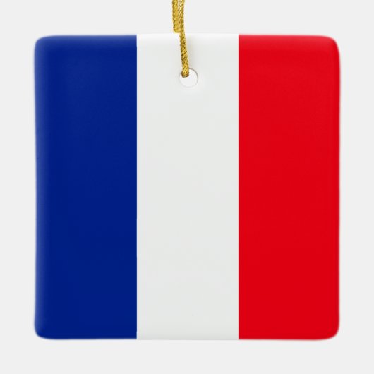 フランスの国旗の愛国色の国際的旅行 セラミックオーナメント (正面)