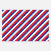 フランスの国旗の愛国色の国際的旅行 ラッピングペーパーシート (正面3)