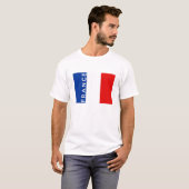 フランスの国旗の記号の名前の文字 Tシャツ (正面フル)