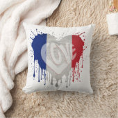フランスの国旗を愛する クッション (ブランケット)