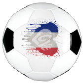 フランスの国旗を愛する サッカーボール (回転)