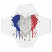 フランスの国旗を愛する サッカーボール (フラット)