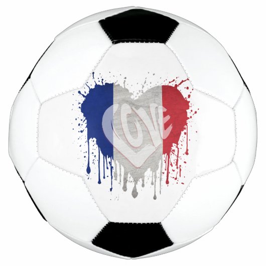 フランスの国旗を愛する サッカーボール (正面)