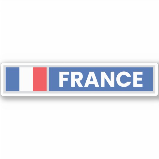 フランスの国旗 シール (正面)