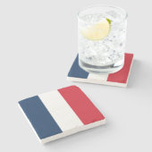 フランスの国旗 ストーンコースター (横)
