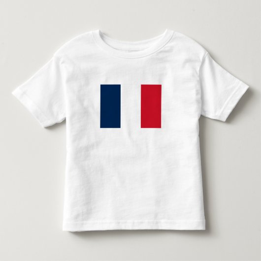 フランスの国旗 トドラーTシャツ (正面)