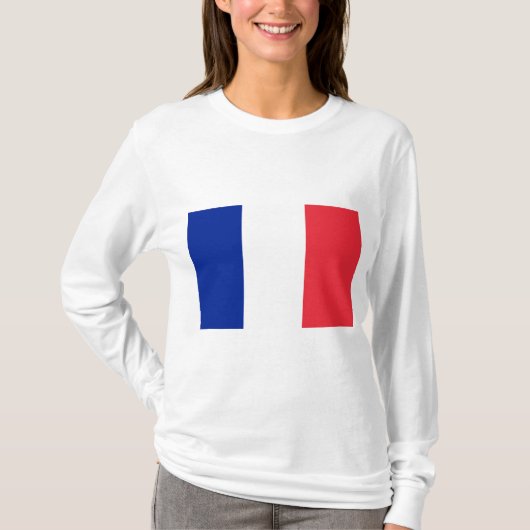 フランスの国旗(フランス) Tシャツ (正面)