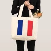 フランスの国旗 ラージトートバッグ (正面(商品))