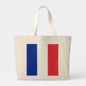 フランスの国旗 ラージトートバッグ (裏面)