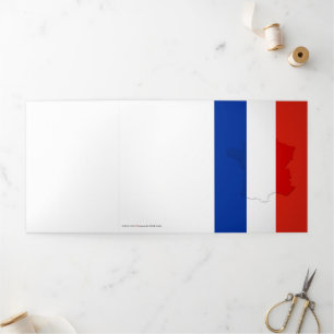 フランスの国旗 三つ折りカード