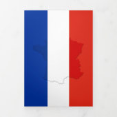 フランスの国旗 三つ折りカード (カバー)