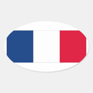 フランスの国旗 楕円形シール
